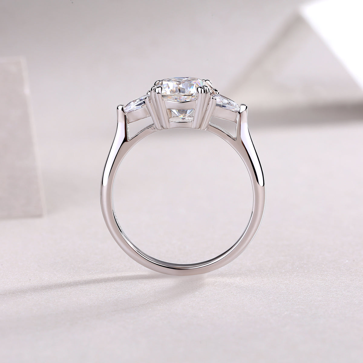 Cushion Cut Moissanite Wedding Ring - S925 Sterling Silver