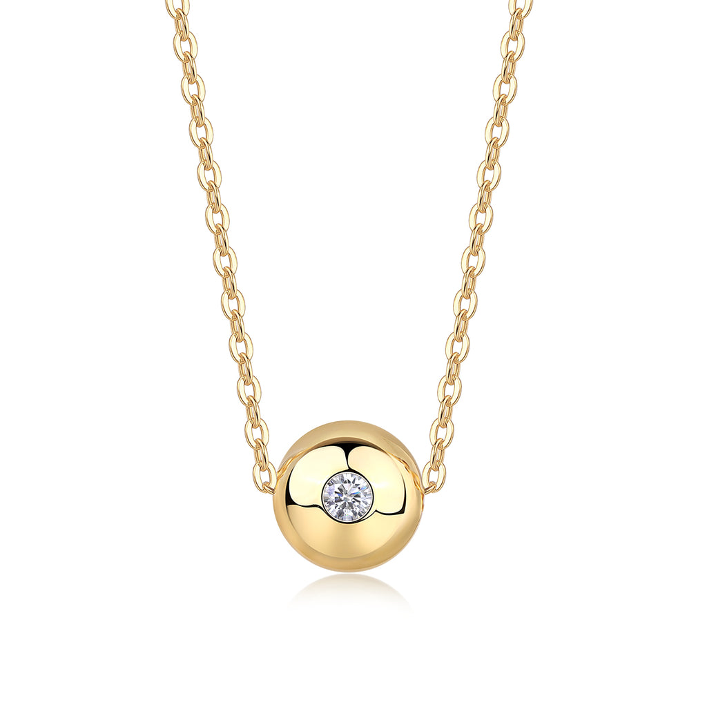 Fortune Circulation Moissanite Pendant Necklace — S925 Sterling Silver, Platinum-Plated