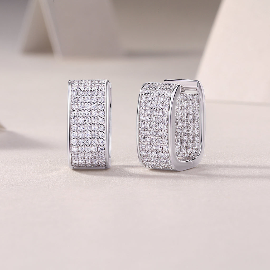 Moissanite Sterling Silver Stud Earring Set
