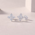 Moissanite Stud Earrings - S925 Sterling Silver Platinum-Plated (Pair)
