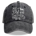 Embroidered Horse Baseball Cap - Adjustable Unisex Hat