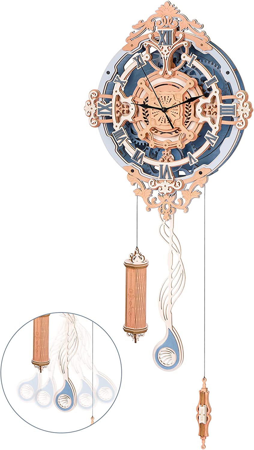 Romantic Notes Wall Clock - 3D Wooden Puzzle