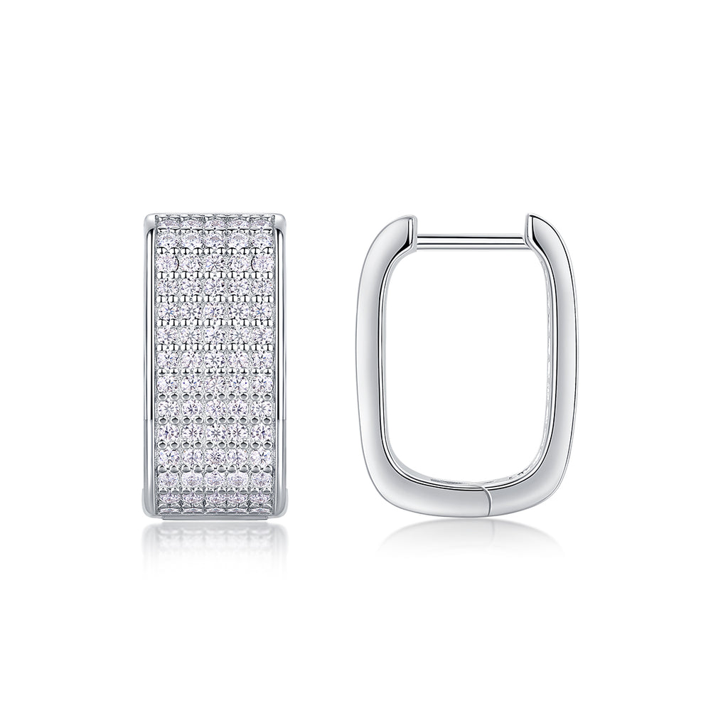 Moissanite Sterling Silver Stud Earring Set