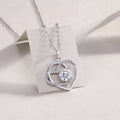 1 Carat Moissanite Necklace - S925 Sterling Silver Platinum-Plated with Chain