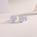 Moissanite Stud Earrings - S925 Sterling Silver Platinum-Plated (Pair)