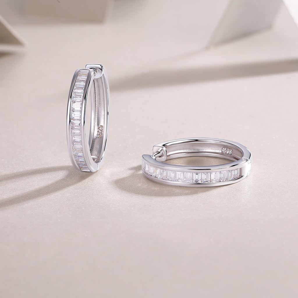 Moissanite Stud Earrings - Sterling Silver .925