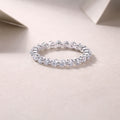Single Row Moissanite Band Ring in S925 Sterling Silver