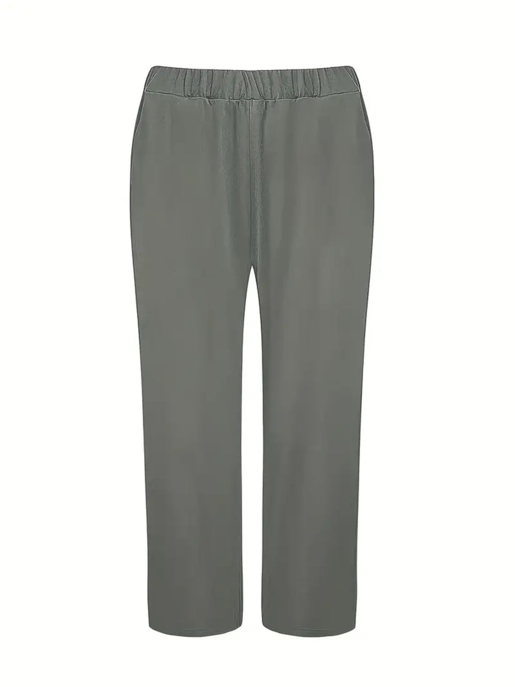 Three-Piece Outfit Set - Women's Topcoat, Tank Top & Wide Leg Pants