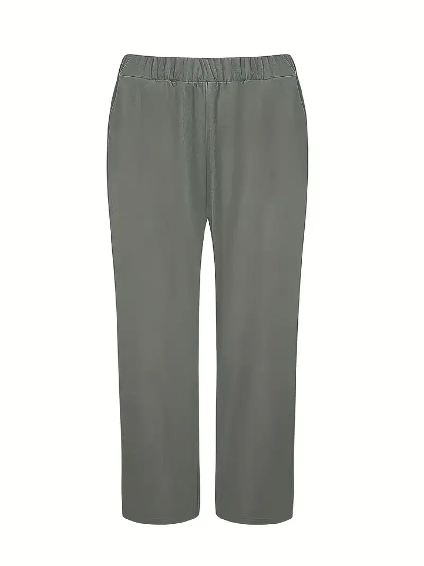 Three-Piece Outfit Set - Women's Topcoat, Tank Top & Wide Leg Pants