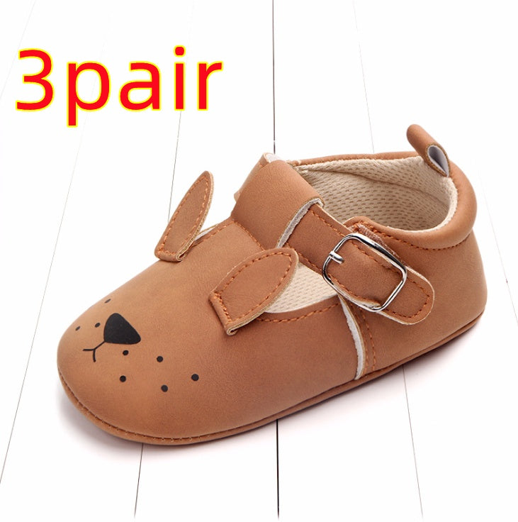 Cartoon Animal Baby Shoes, matte, non-slip, soft bottom