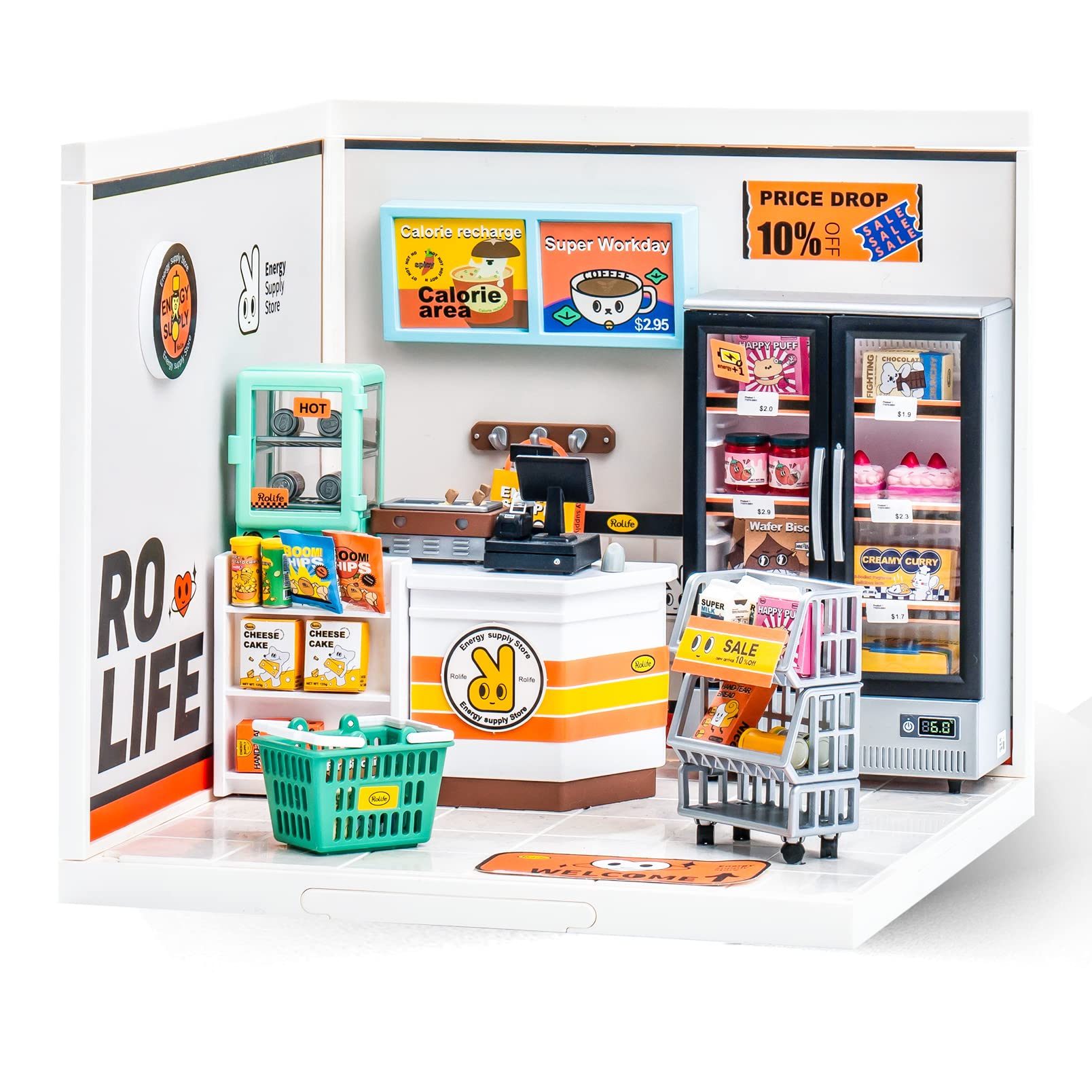 Rolife Super Creator - DIY Miniature Dollhouse Building Kit with LED Lights