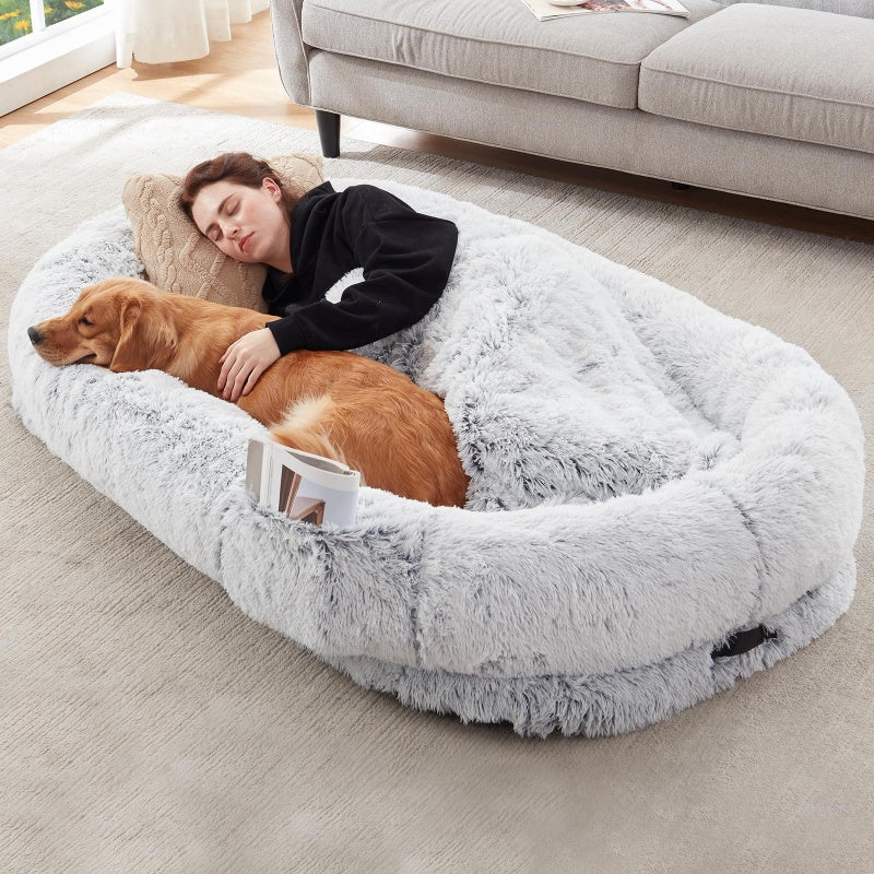 Human Dog Bed - Oversized Washable Pet Bed for People and Pets