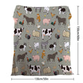 Farm Animal Fleece Throw Blanket - Soft Flannel Blanket
