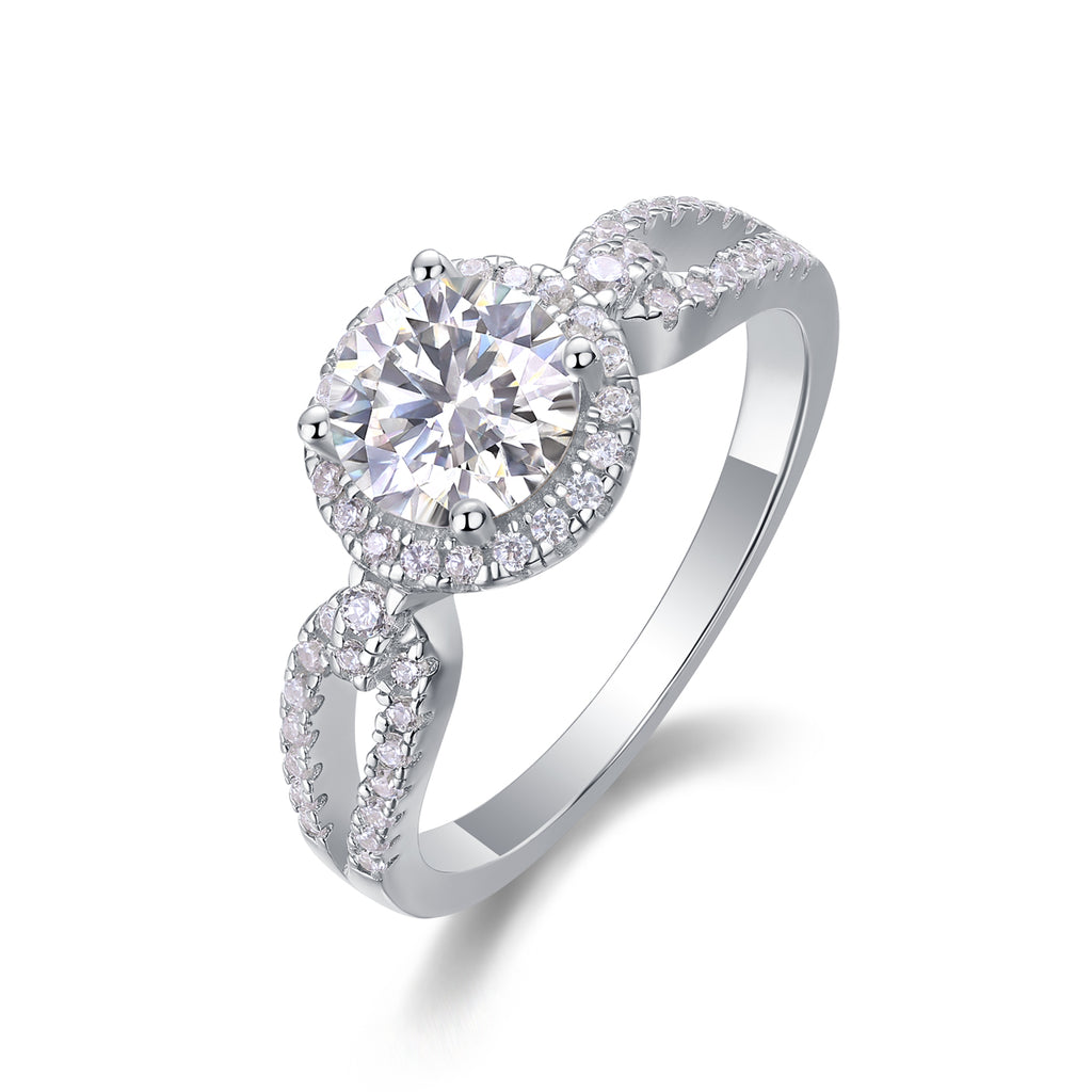 1 Carat Moissanite Ring - S925 Sterling Silver