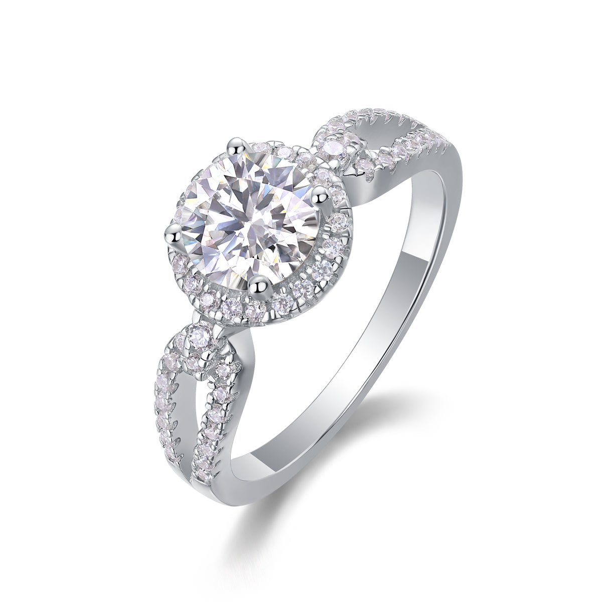 1 Carat Moissanite Ring - S925 Sterling Silver