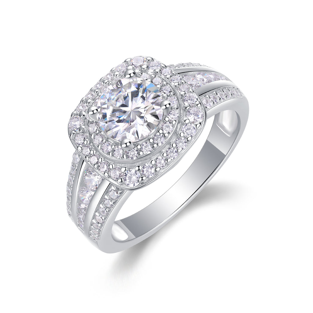 1 Carat Moissanite Crown Ring - S925 Sterling Silver