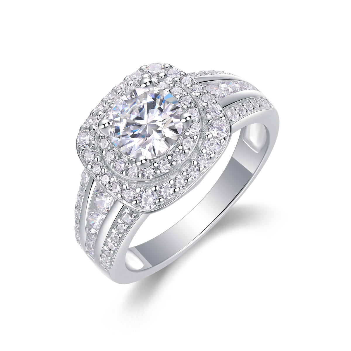 1 Carat Moissanite Crown Ring - S925 Sterling Silver