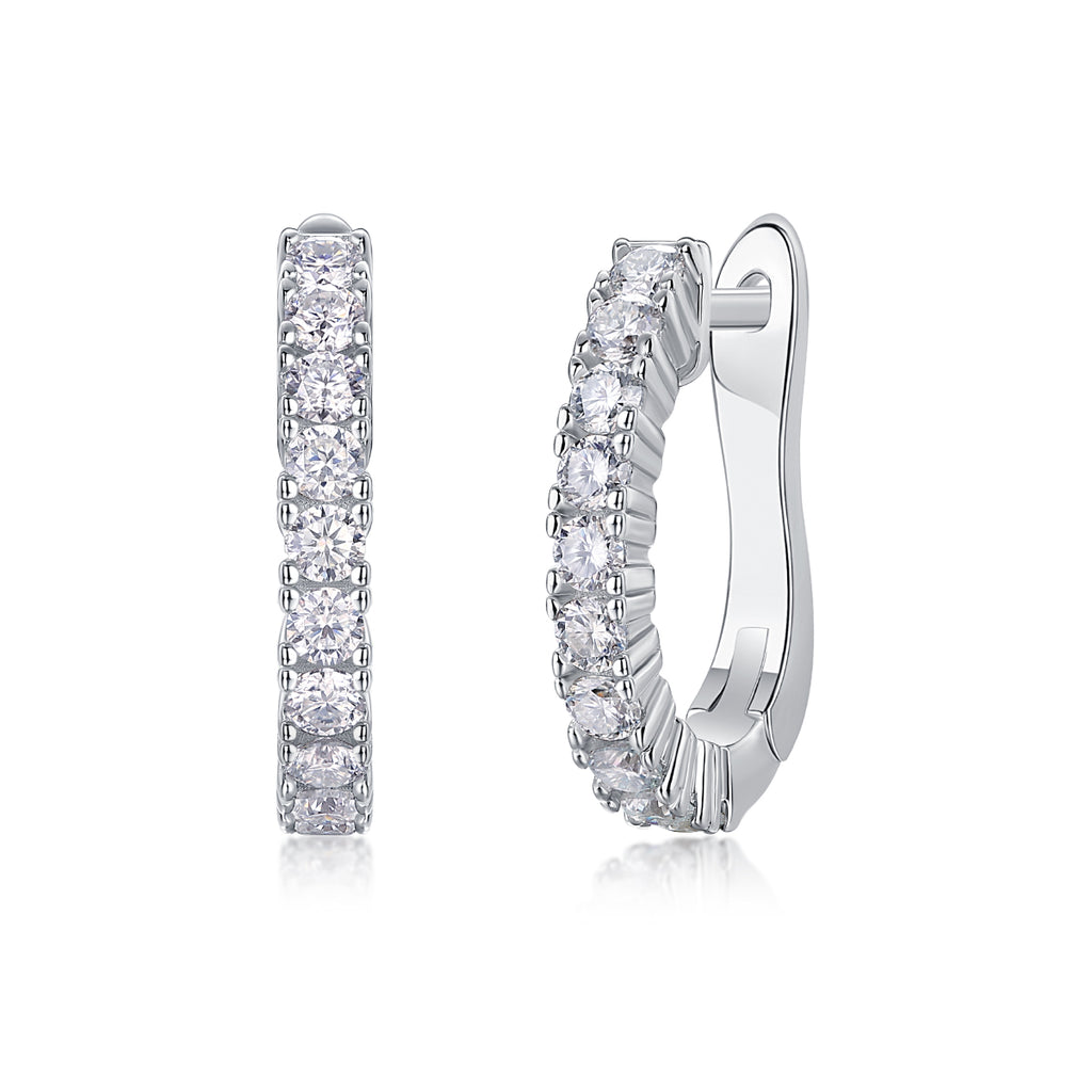 Moissanite Diamond Stud Earrings – S925 Sterling Silver