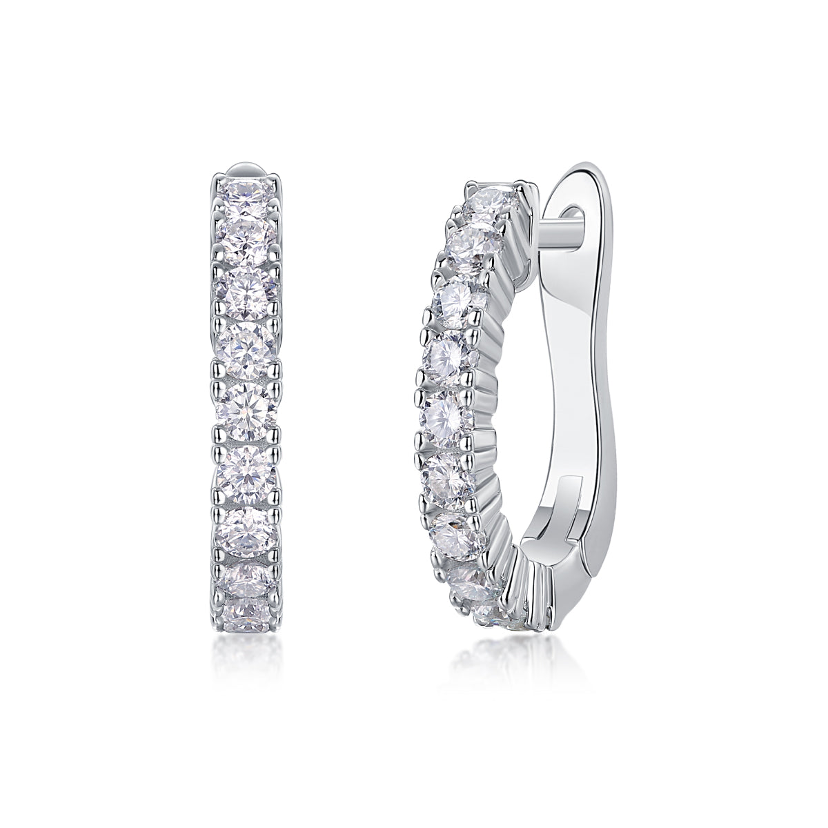 Moissanite Diamond Stud Earrings – S925 Sterling Silver