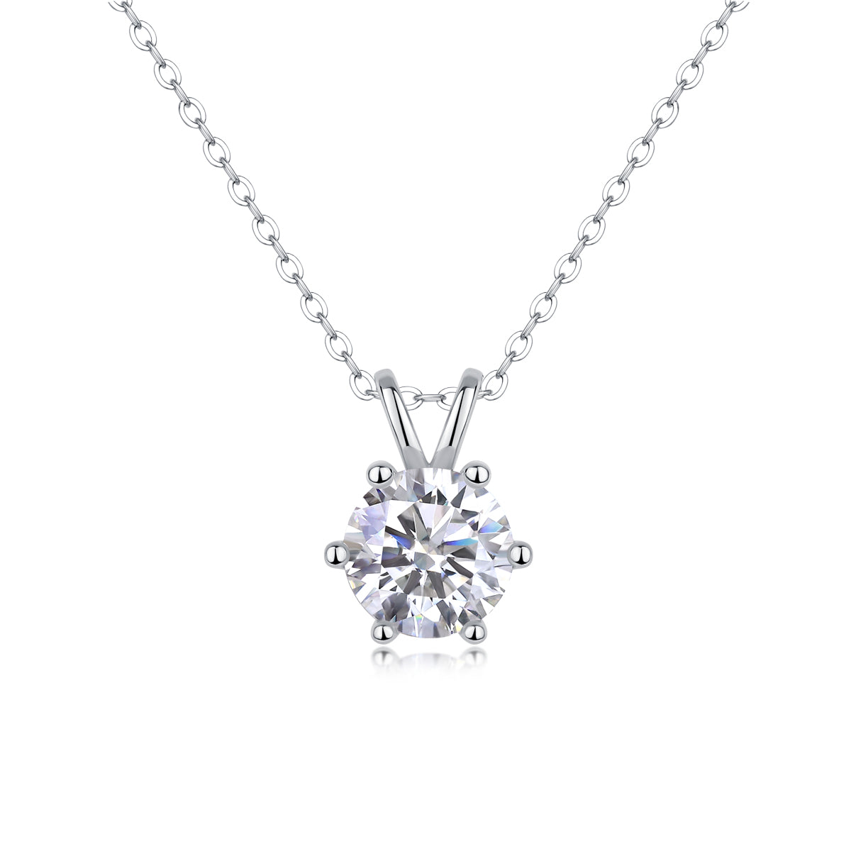 Romantic Mark 2-Carat Moissanite Pendant Necklace – S925 Sterling Silver