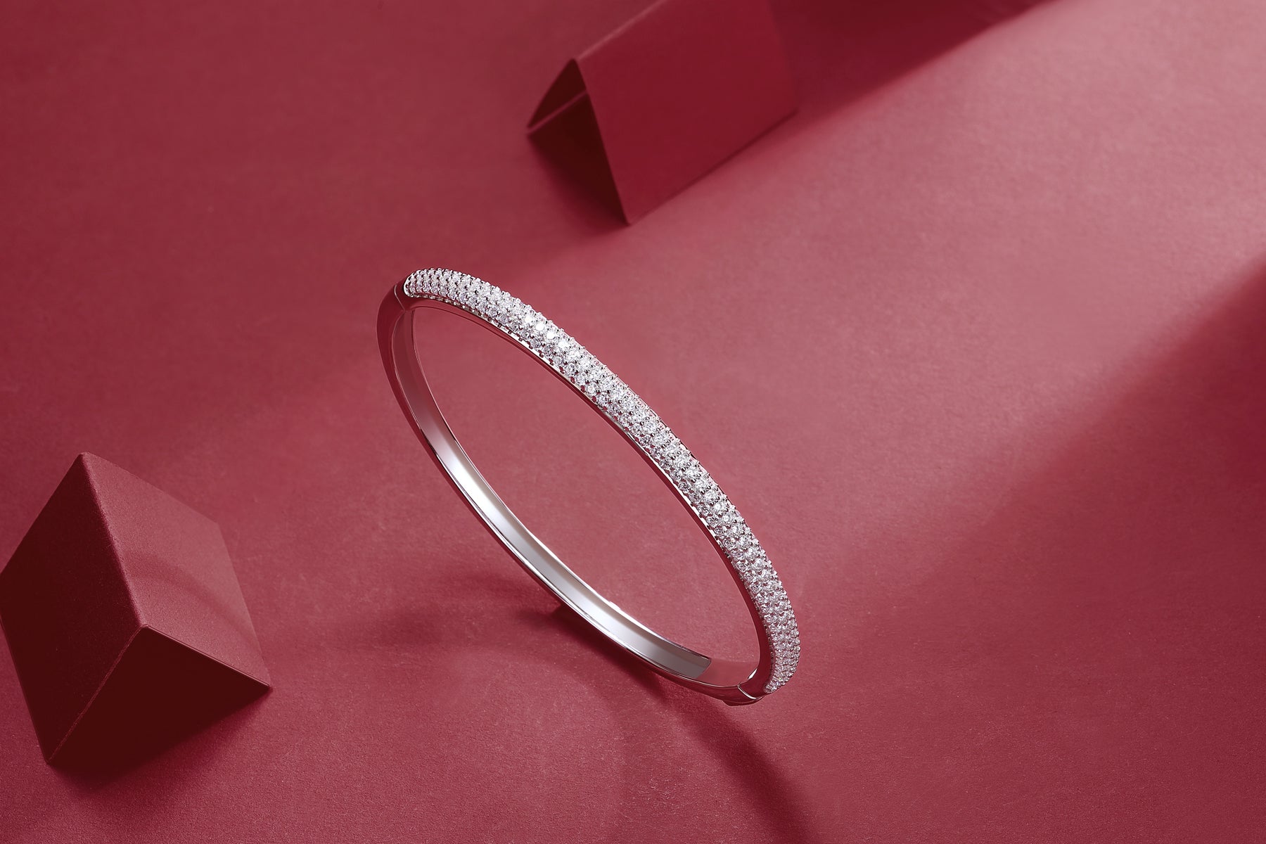 Moissanite Sterling Silver Bracelet - Luxury Tennis Style