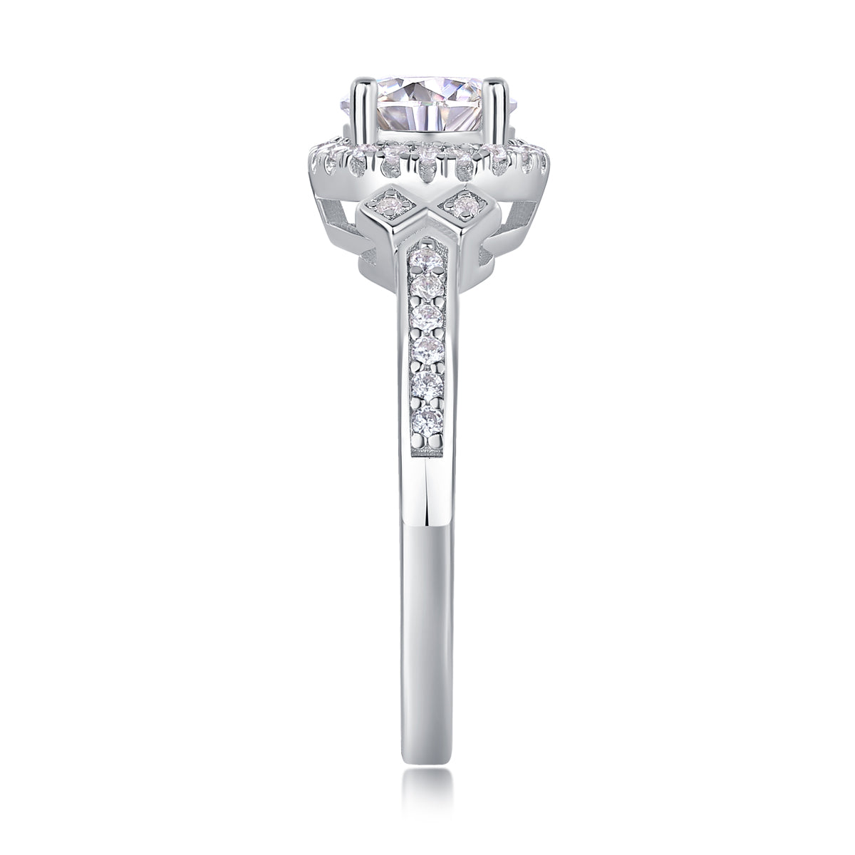 1-Carat Moissanite Solitaire Ring – S925 Sterling Silver