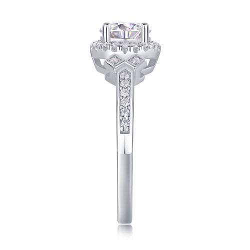 1-Carat Moissanite Solitaire Ring – S925 Sterling Silver