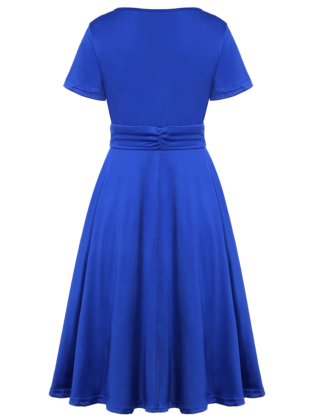 Rhinestone V-Neck Dress with Asymmetrical Hem - Elegant Cocktail Dress