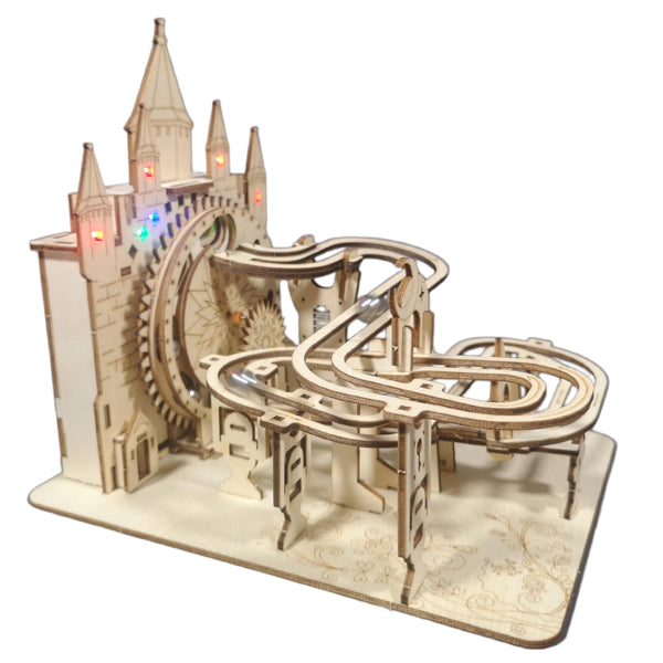 Electric Marble Run 3D Wooden Puzzle Kit