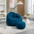Bean Bag Sofa Chair, High Pressure Foam with Footrest