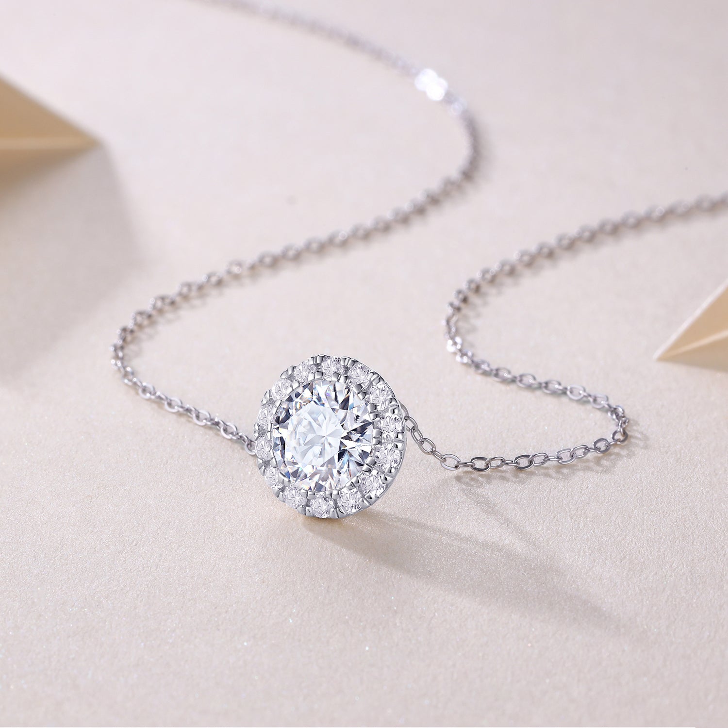 2CT Moissanite Starry Night Pendant Necklace