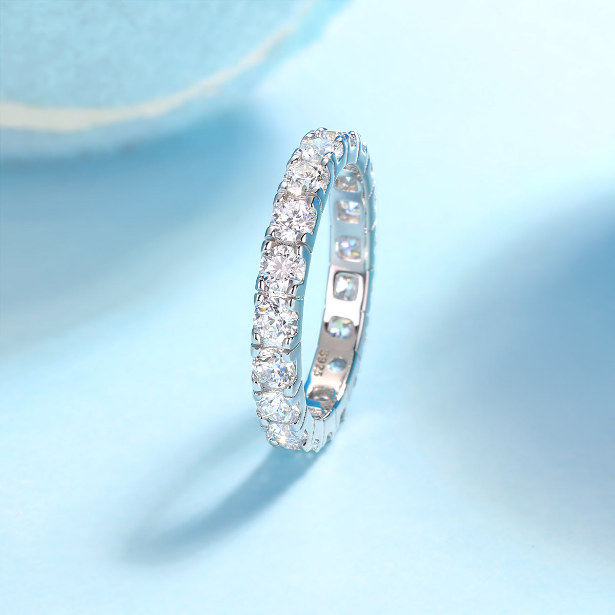 Moissanite Starry Sky Sterling Silver Ring