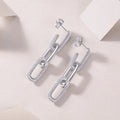 Moissanite Chain Earrings Set - 925 Sterling Silver