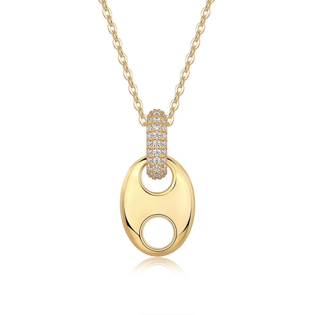 Cloud Moissanite Pendant Necklace - S925 Sterling Silver with Gold Plating
