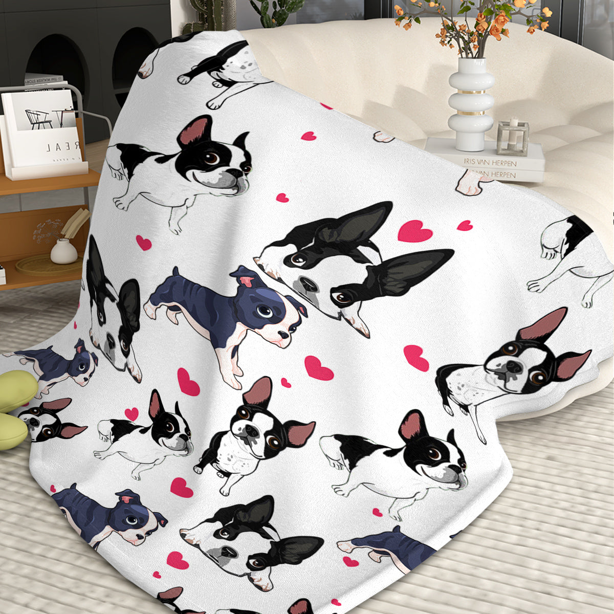 Adorable Dog Fleece Throw Blanket - Soft Flannel Blanket