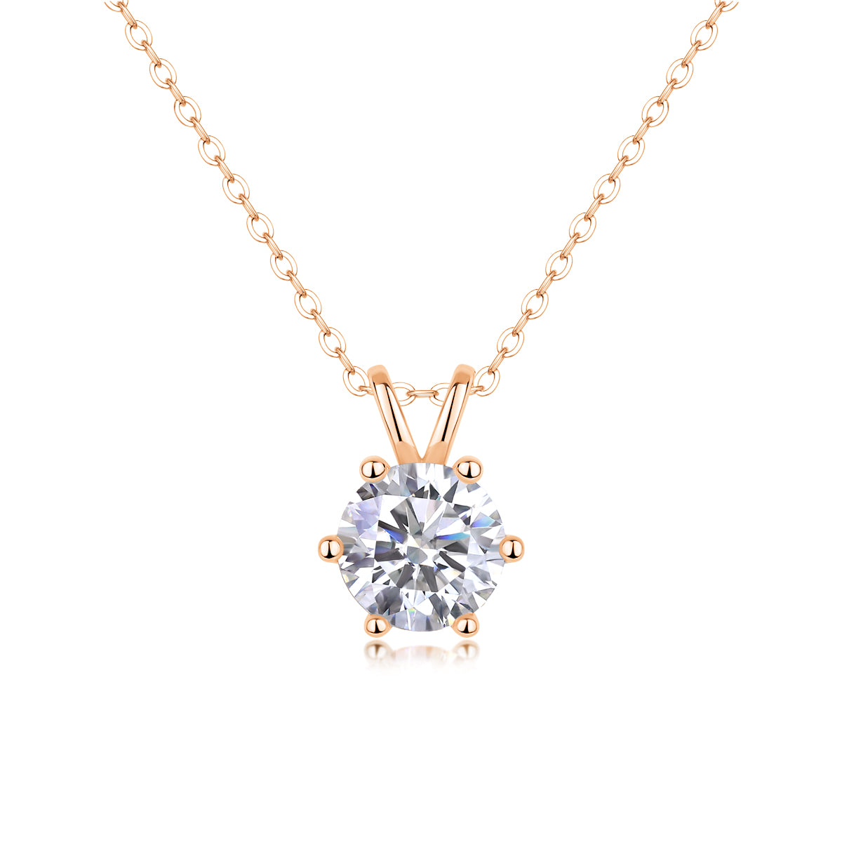 Romantic Mark 2-Carat Moissanite Pendant Necklace – S925 Sterling Silver