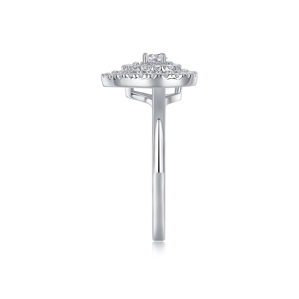Luxury Moissanite Sterling Silver Ring