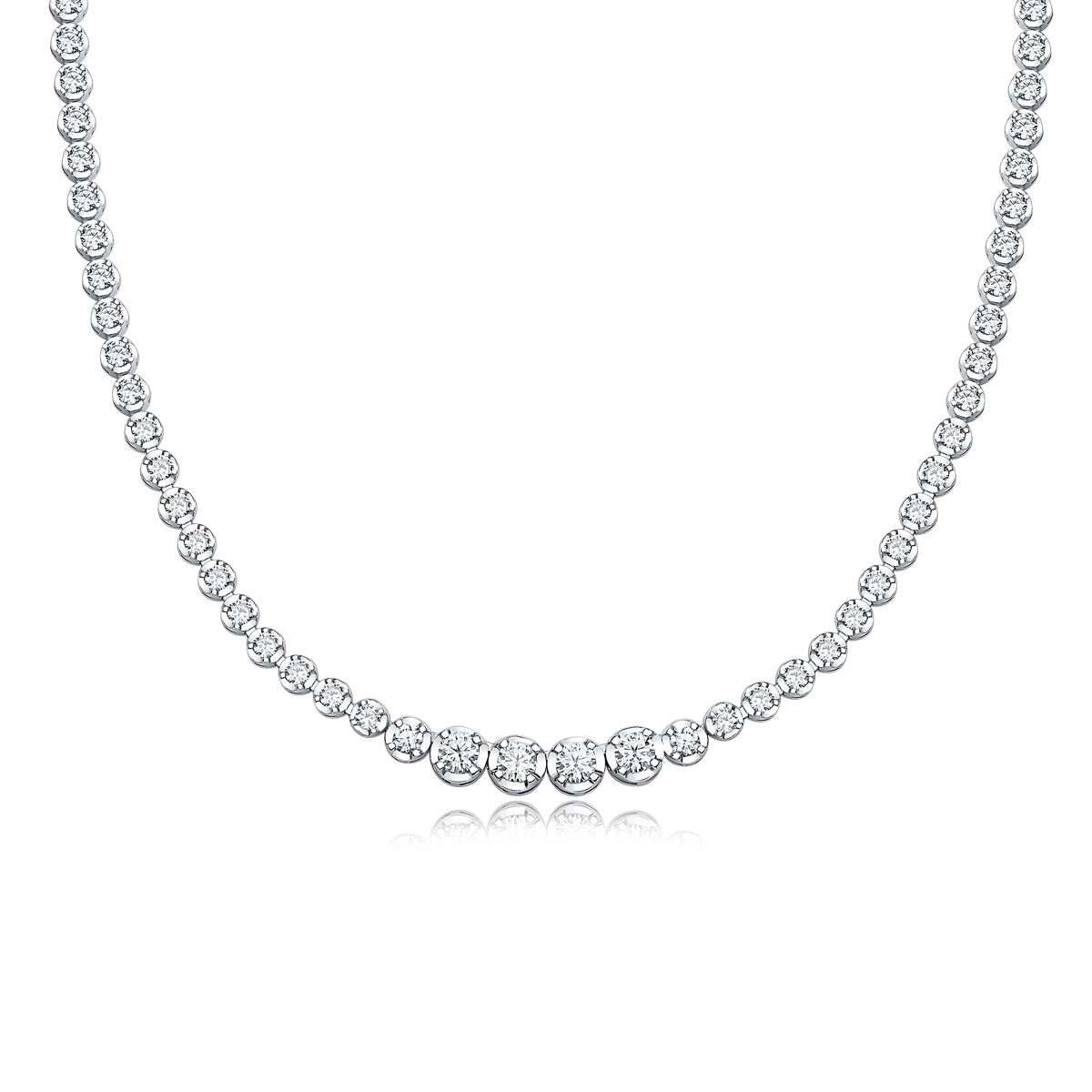 Multi-Stone Moissanite Sterling Silver Statement Necklace
