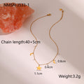 European And American Fashion Special-interest Color Zircon Star Pendant Stainless Steel Necklace