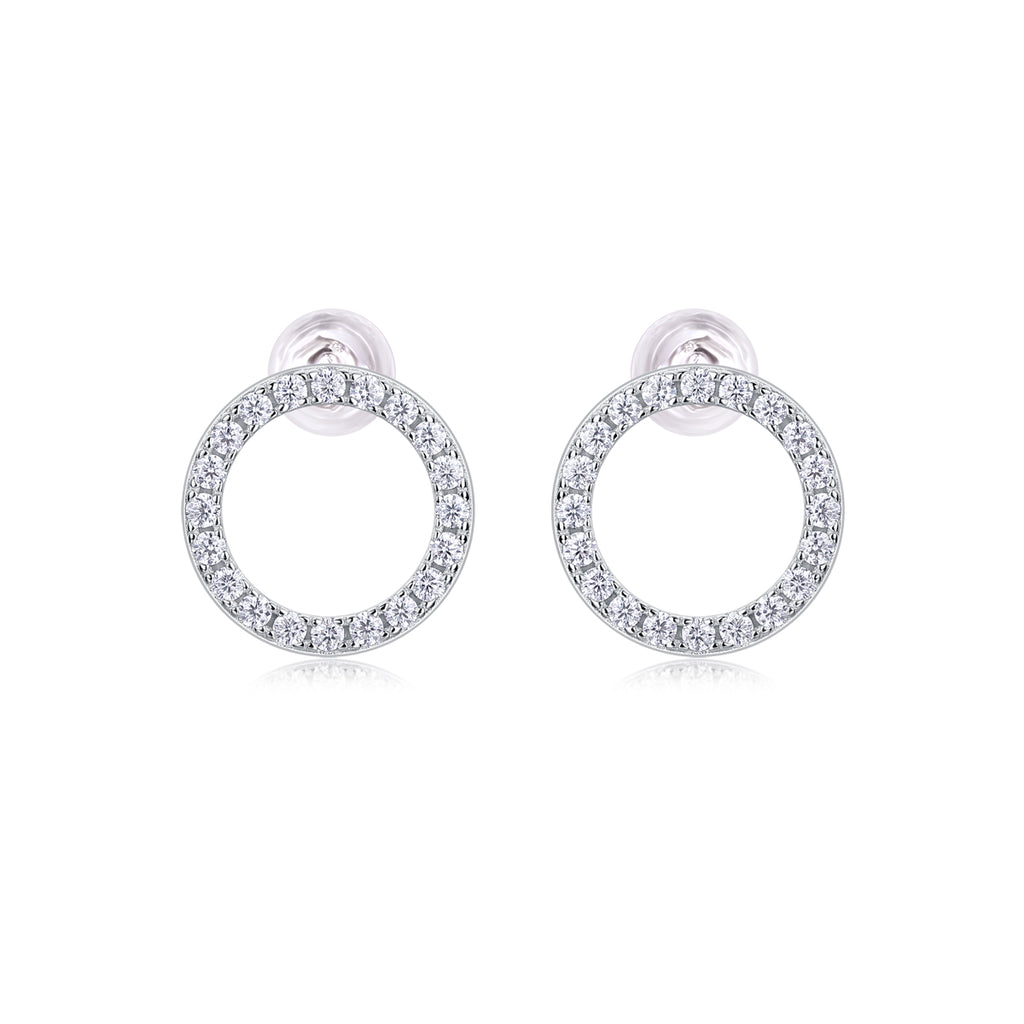 Moissanite Sterling Silver Stud Earrings