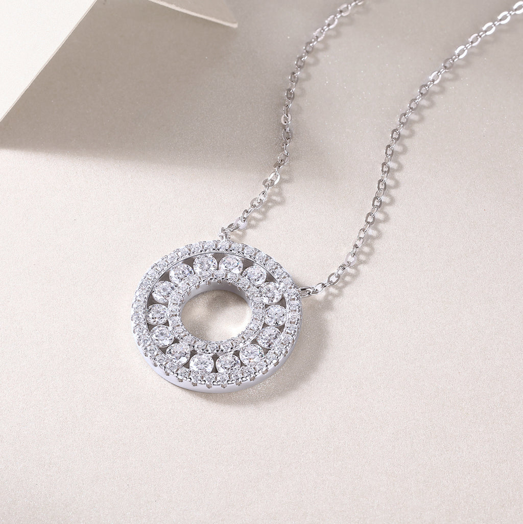 Moissanite Pendant Necklace – S925 Sterling Silver