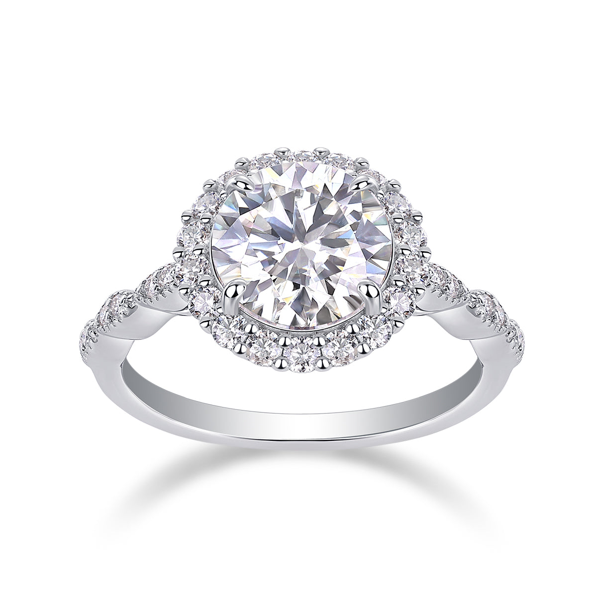 Starlight Shining 3-Carat Moissanite Ring – S925 Sterling Silver with Platinum Plating
