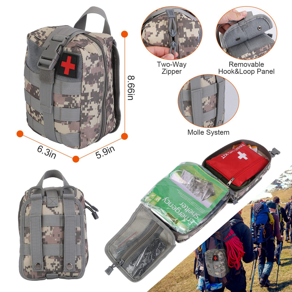 125-Piece Emergency Survival Kit with First Aid Supplies