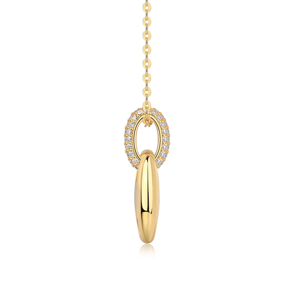 Cloud Moissanite Pendant Necklace - S925 Sterling Silver with Gold Plating
