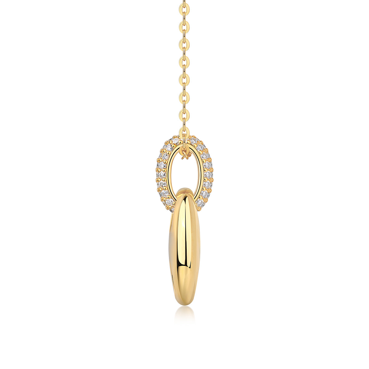 Cloud Moissanite Pendant Necklace - S925 Sterling Silver with Gold Plating