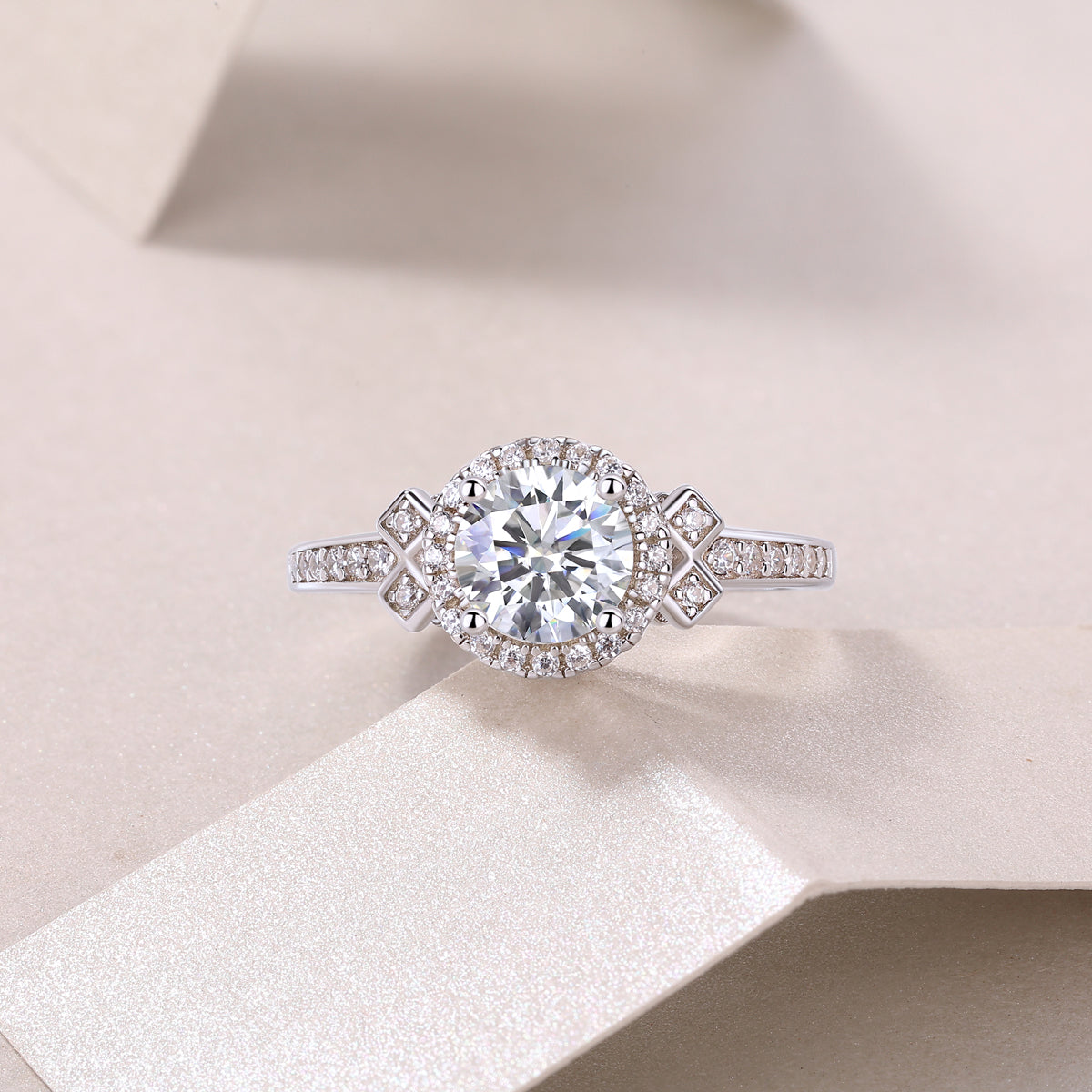 1-Carat Moissanite Solitaire Ring – S925 Sterling Silver