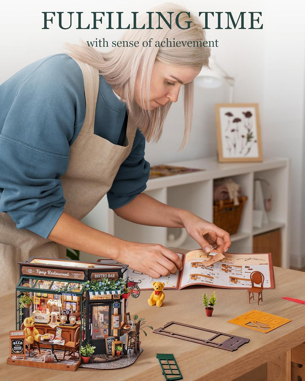 Tipsy Restaurant DIY Miniature Dollhouse Kit