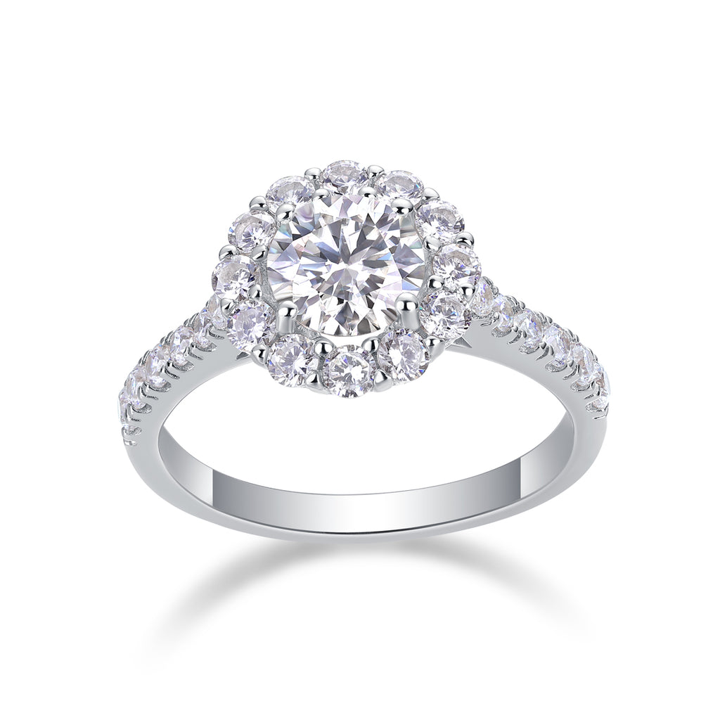 1-Carat Moissanite Wedding Ring – S925 Sterling Silver