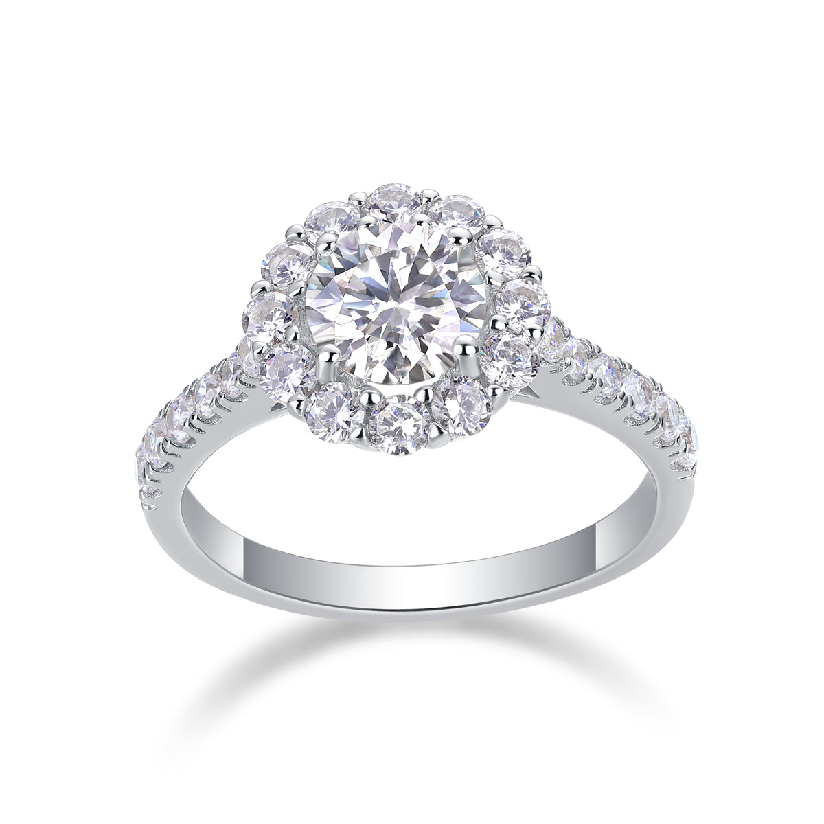 1-Carat Moissanite Wedding Ring – S925 Sterling Silver