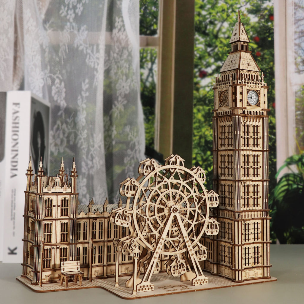 Big Ben Desktop Clock 3D Wooden Puzzle - Functional Landmark Model Kit